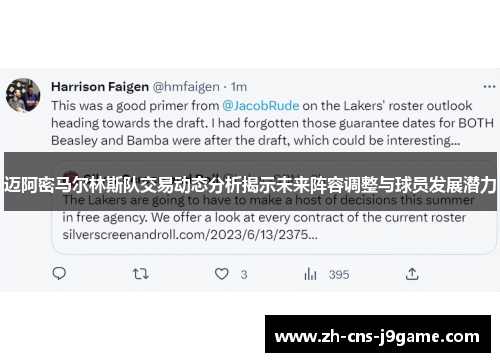 迈阿密马尔林斯队交易动态分析揭示未来阵容调整与球员发展潜力